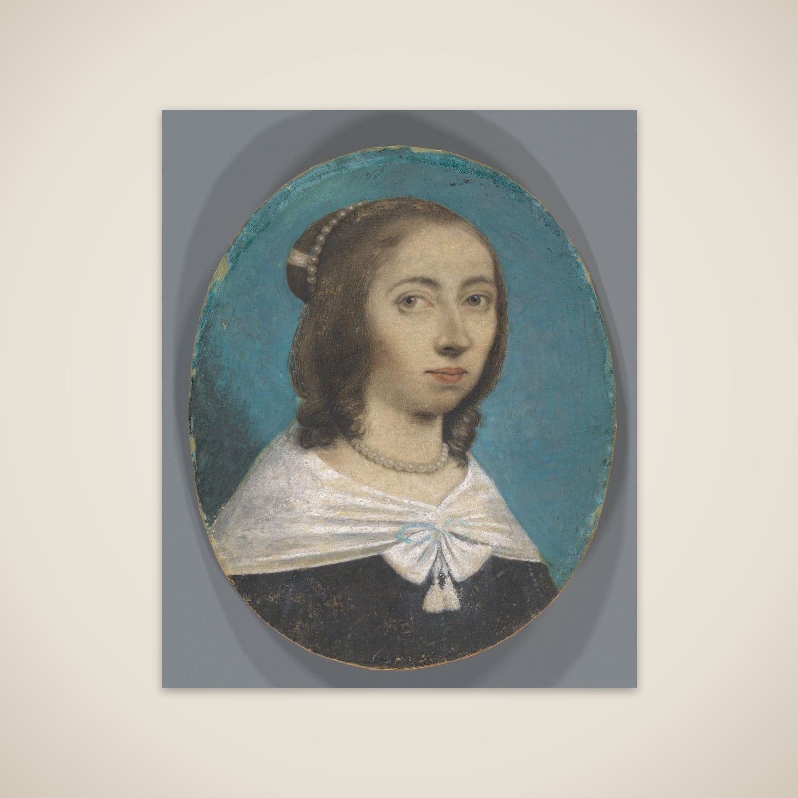 Portrait of een vrouw, mogelijk Anna Maria van Schurman unframed print