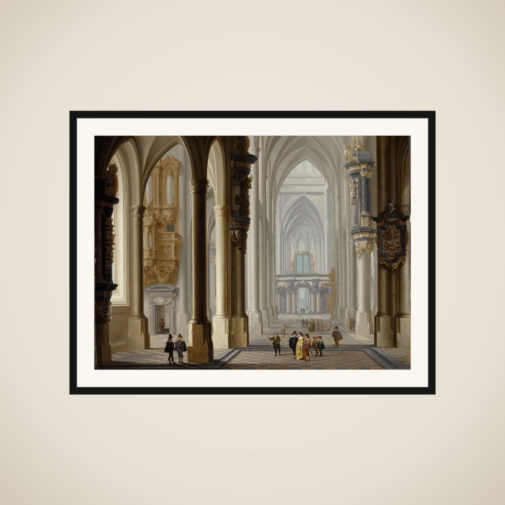 Interior of a Gothic Church framed