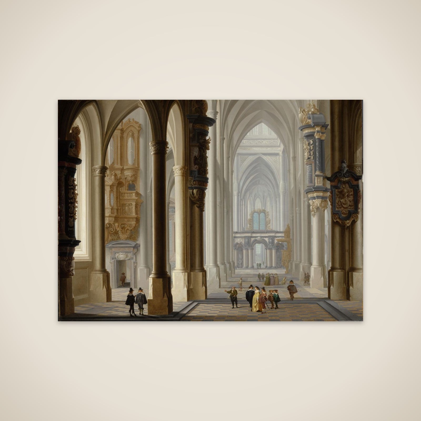 Interior of a Gothic Church unframed print