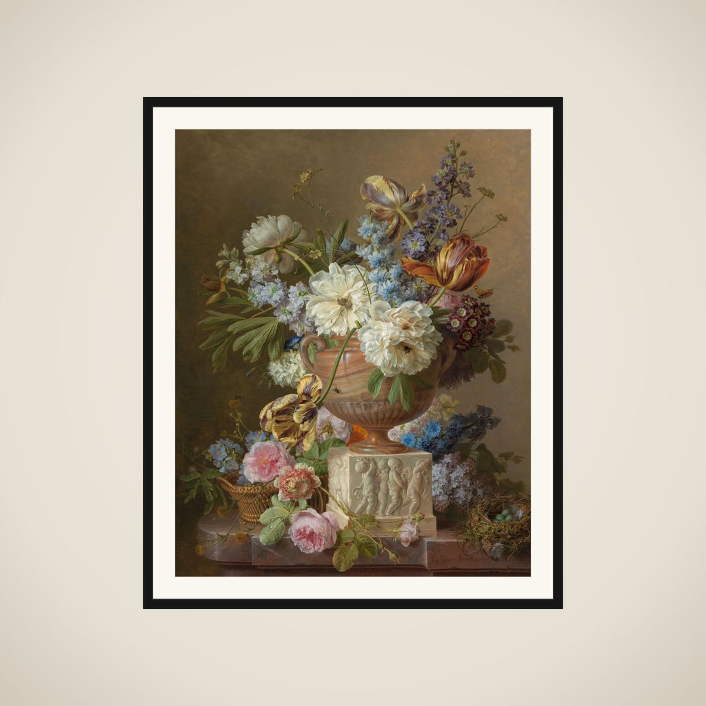 Flower Still-life with an Alabaster Vase framed