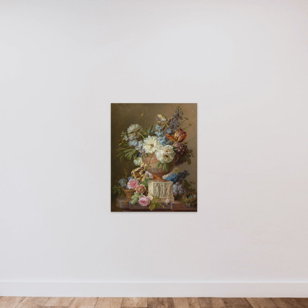 Flower Still-life with an Alabaster Vase unframed — shown to scale