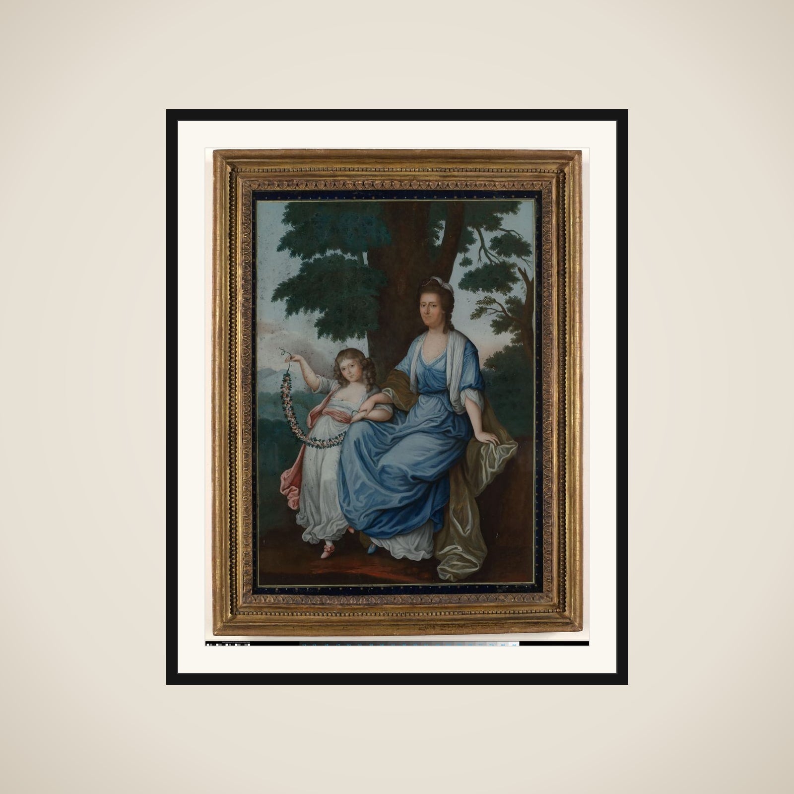 Portrait of Catharina Cornelia Geertruida van Braam Houckgeest, née Van Reede van Oudtshoorn, and her daughter Françoise framed