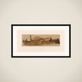 Lange schuit met schipper framed