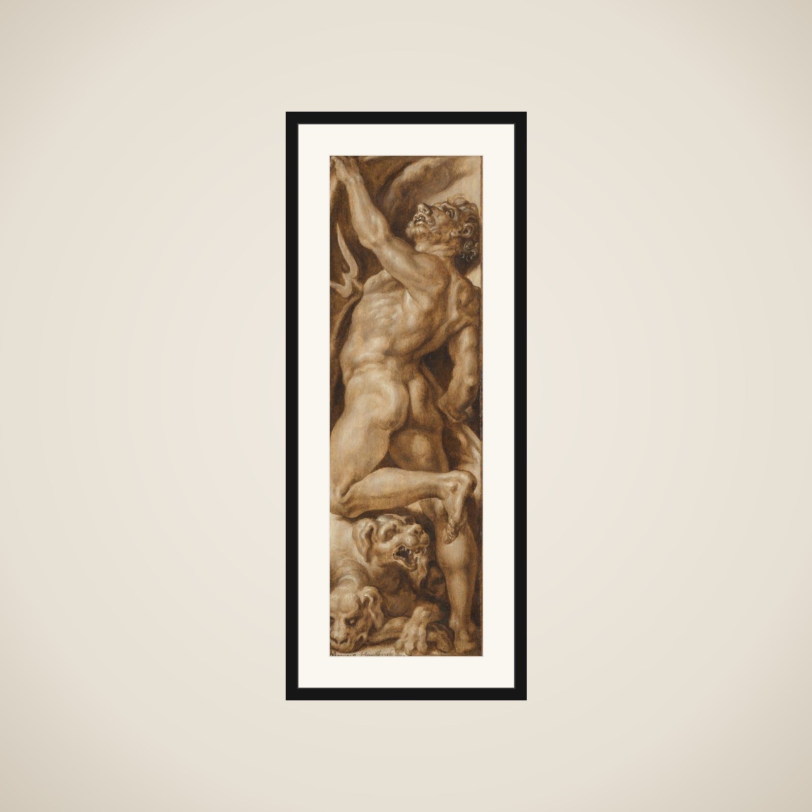 Triumph over Evil: Samson Rending the Lion | Pluto and Cerberus framed