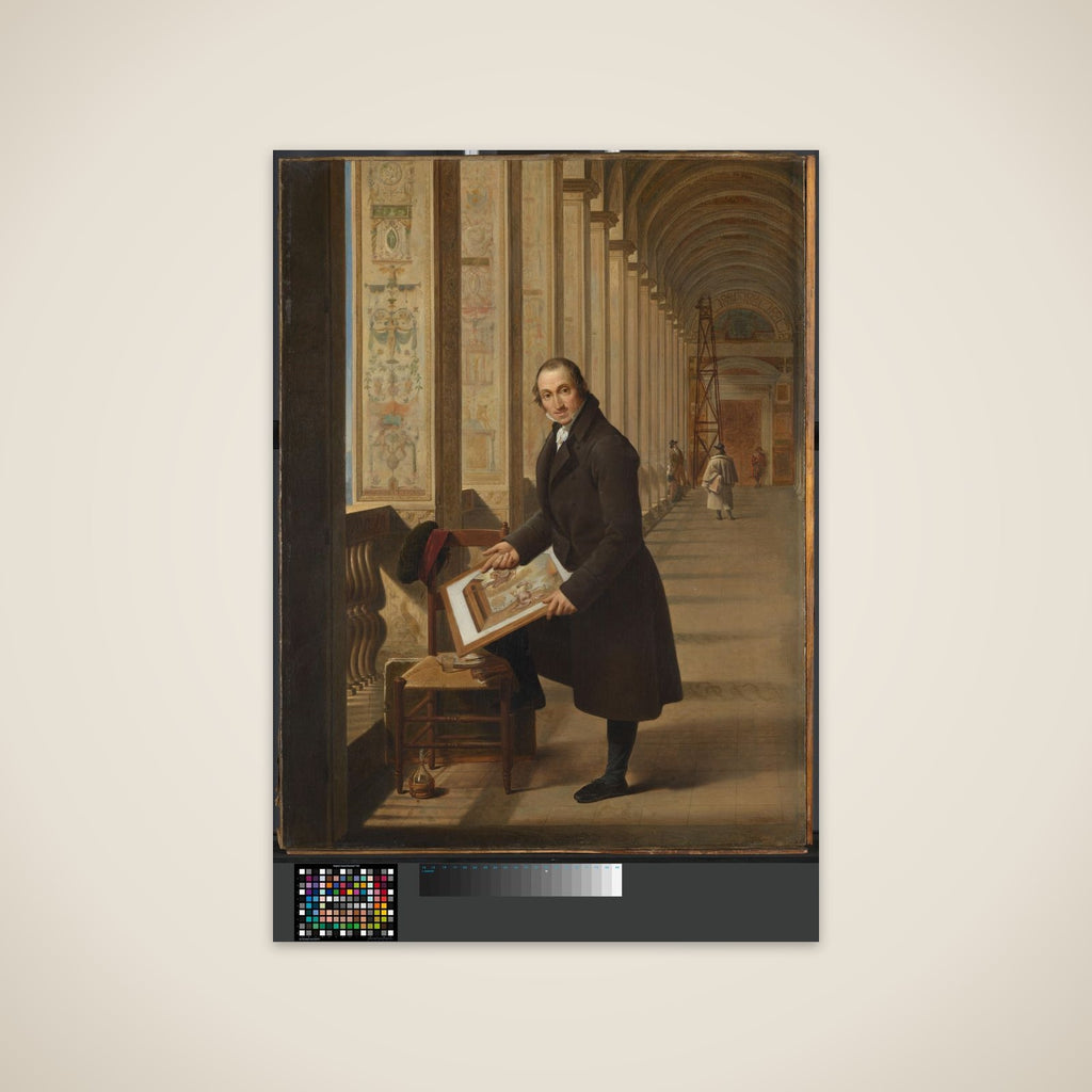 Portrait of Joseph-Charles de Meulemeester in the Loggia of the Vatican unframed print