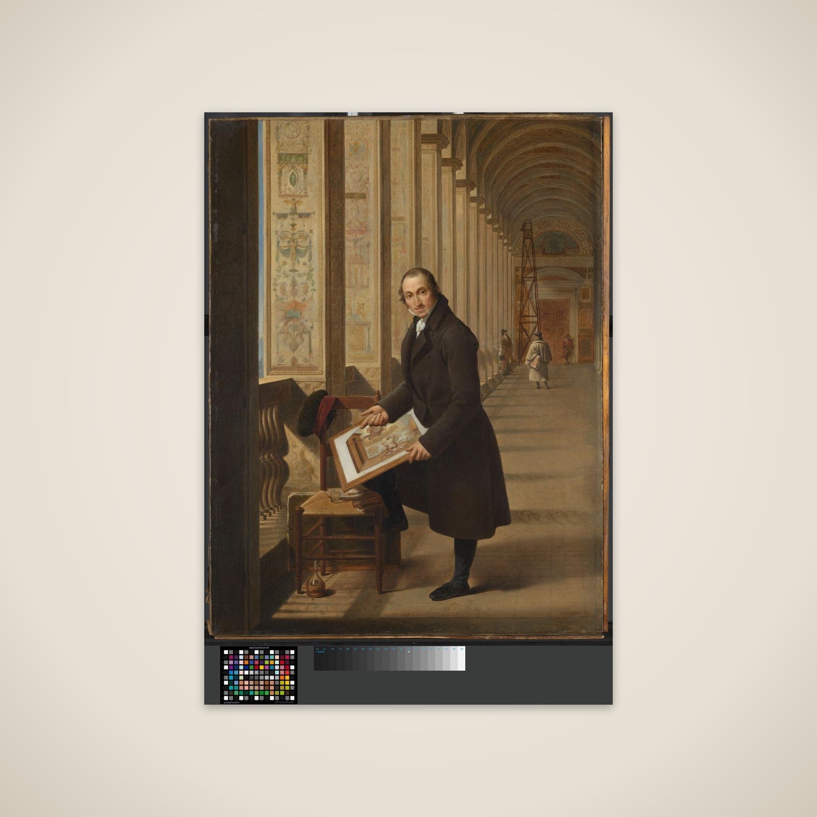 Portrait of Joseph-Charles de Meulemeester in the Loggia of the Vatican unframed print