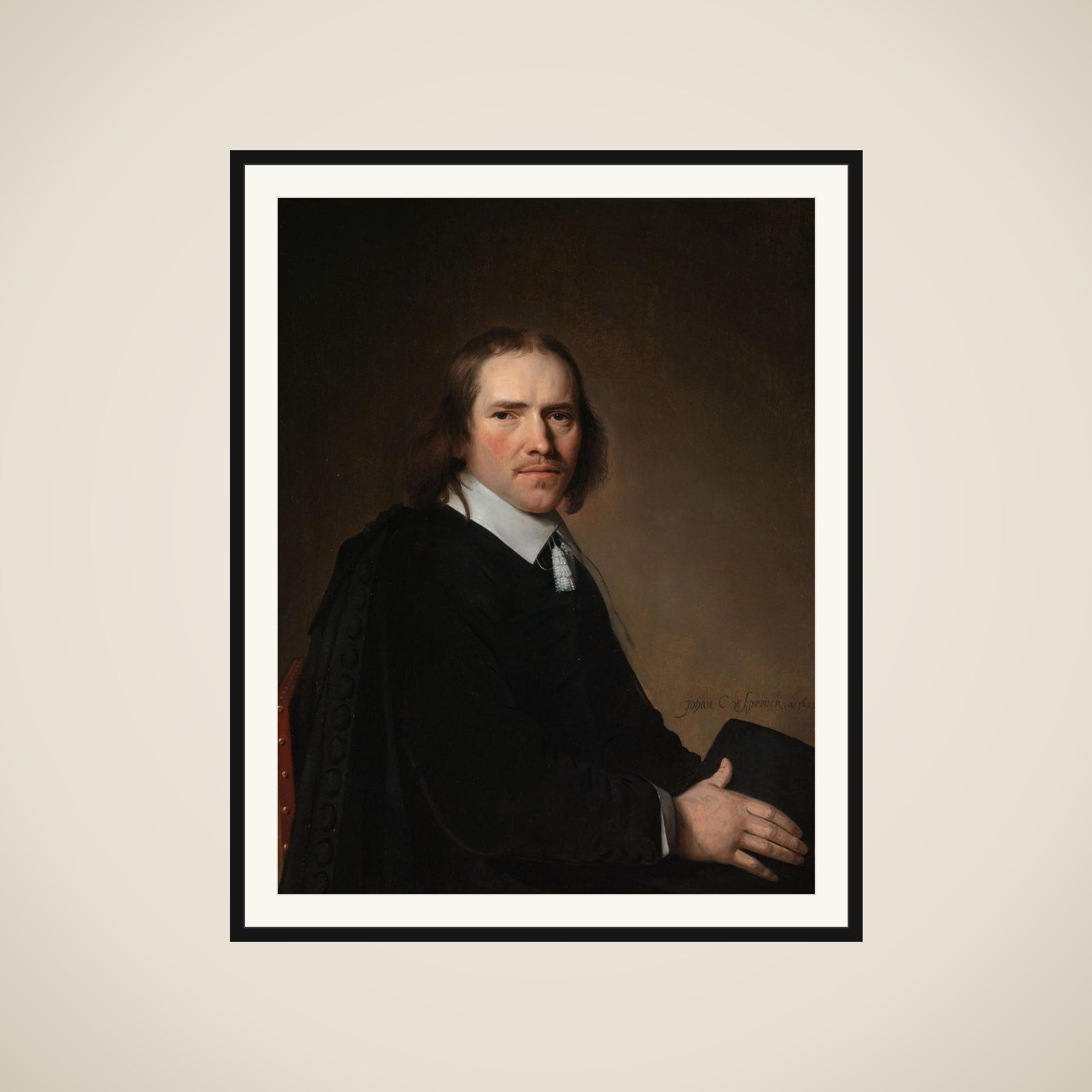 Portrait of Dirck, Johannes, or Jacobus Wallis framed