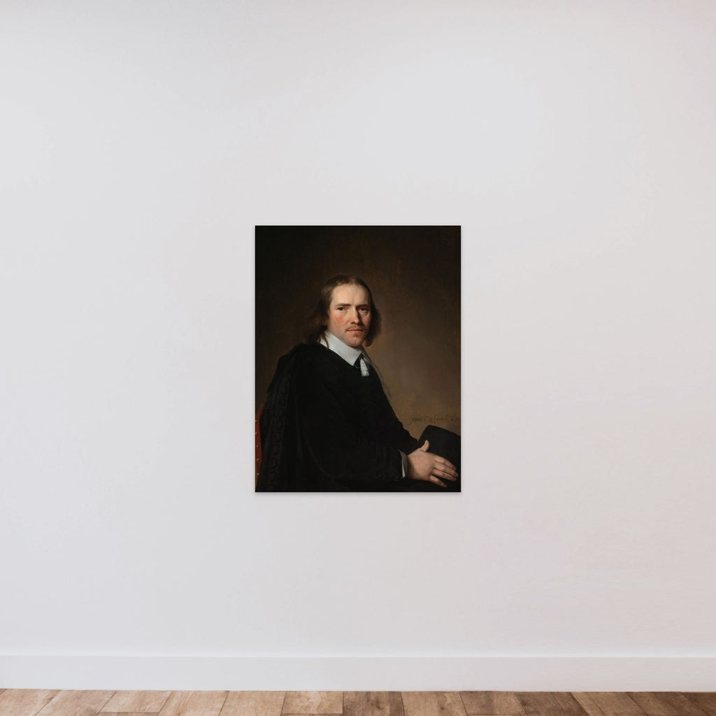 Portrait of Dirck, Johannes, or Jacobus Wallis unframed — shown to scale