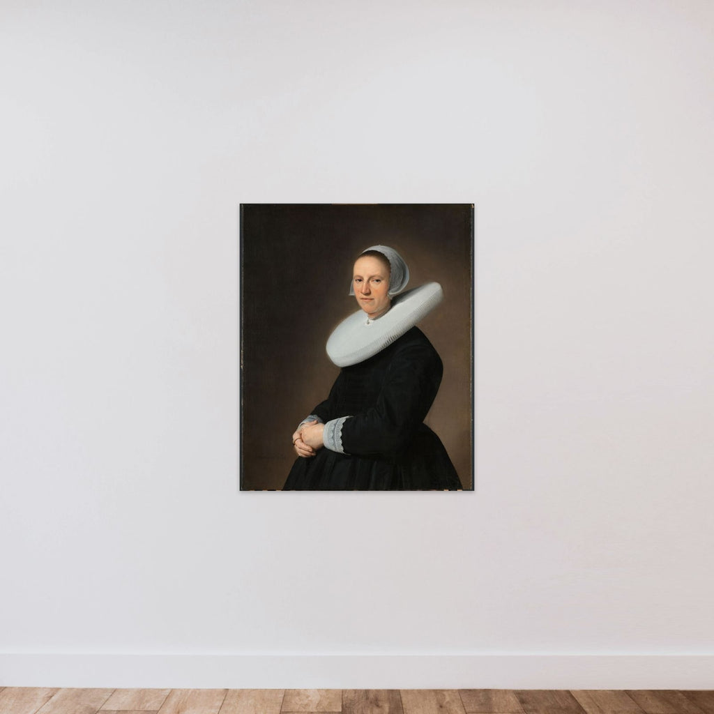 Portrait of Adriana Croes (1599-1656) unframed — shown to scale