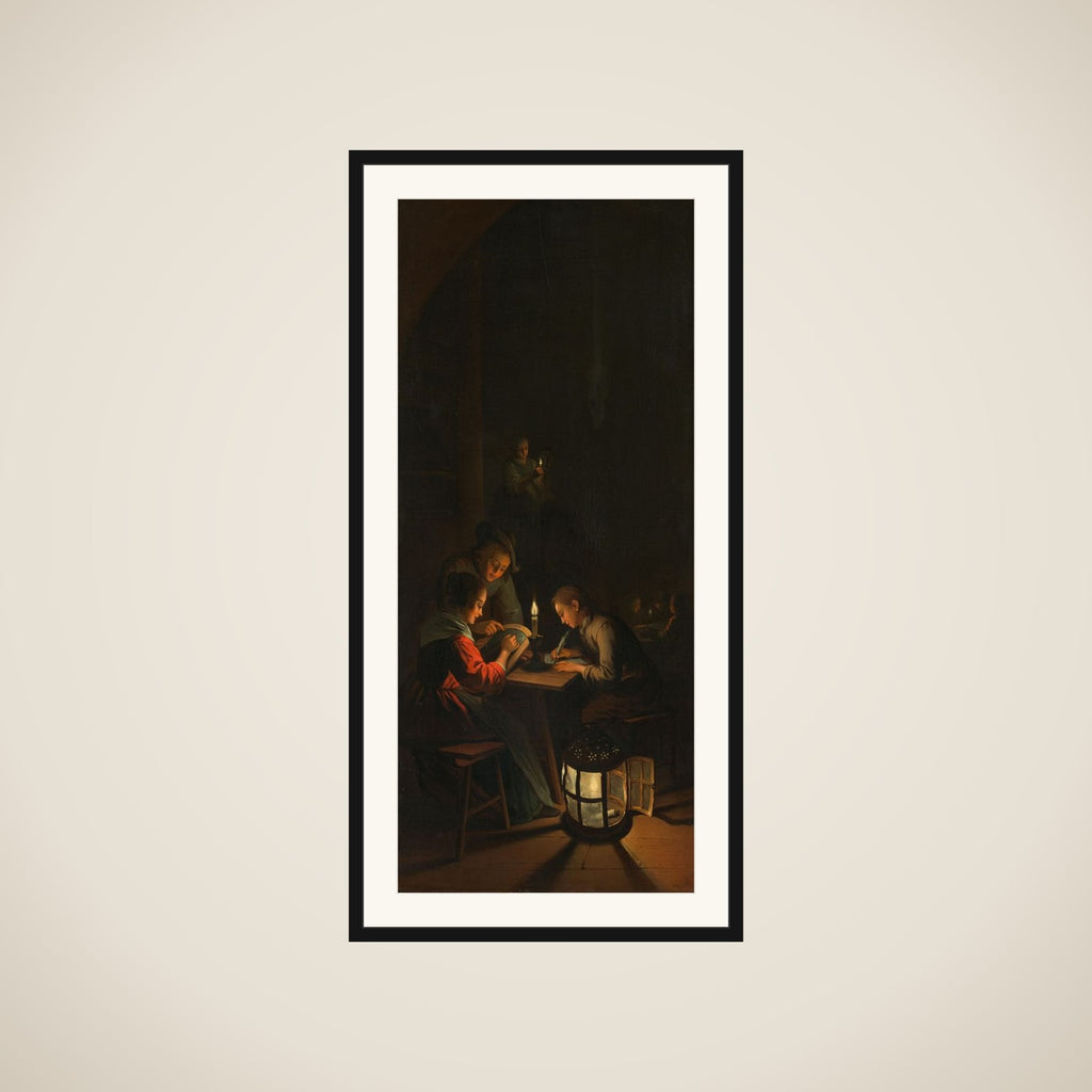 Triptych: Allegory of Art Training framed