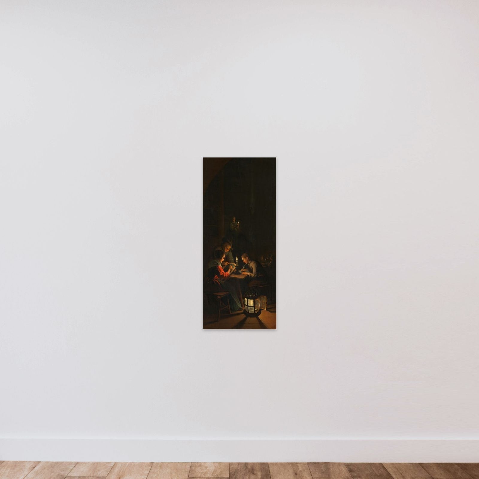 Triptych: Allegory of Art Training unframed — shown to scale