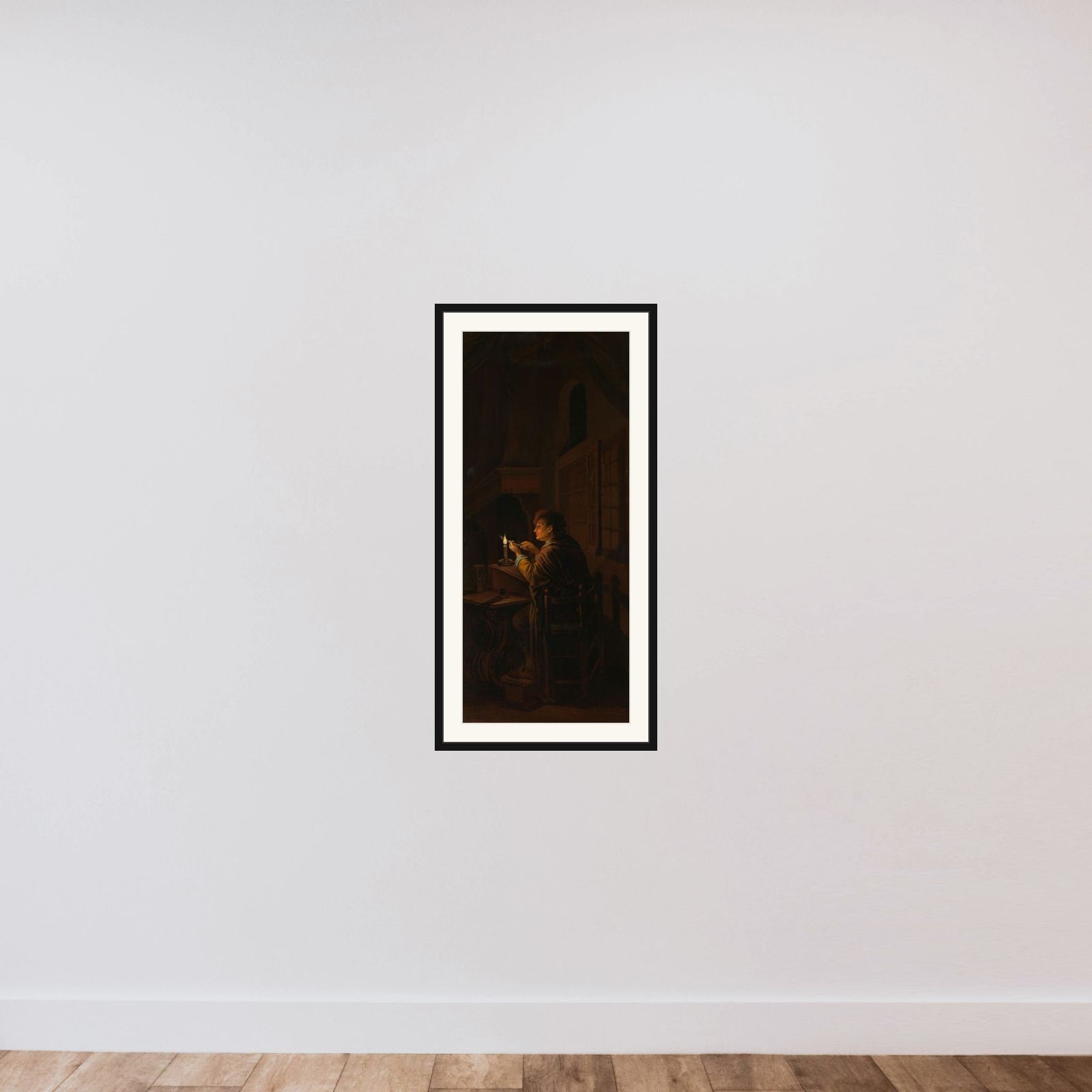 Triptych: Allegory of Art Training framed — shown to scale
