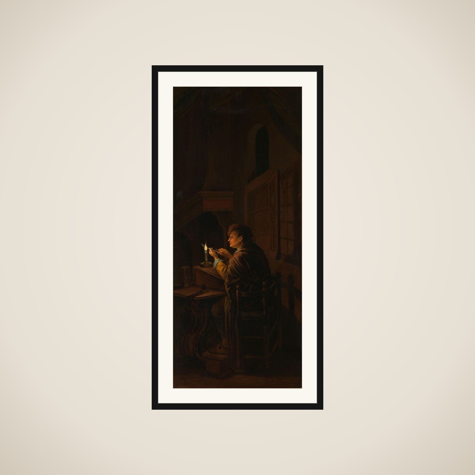 Triptych: Allegory of Art Training framed