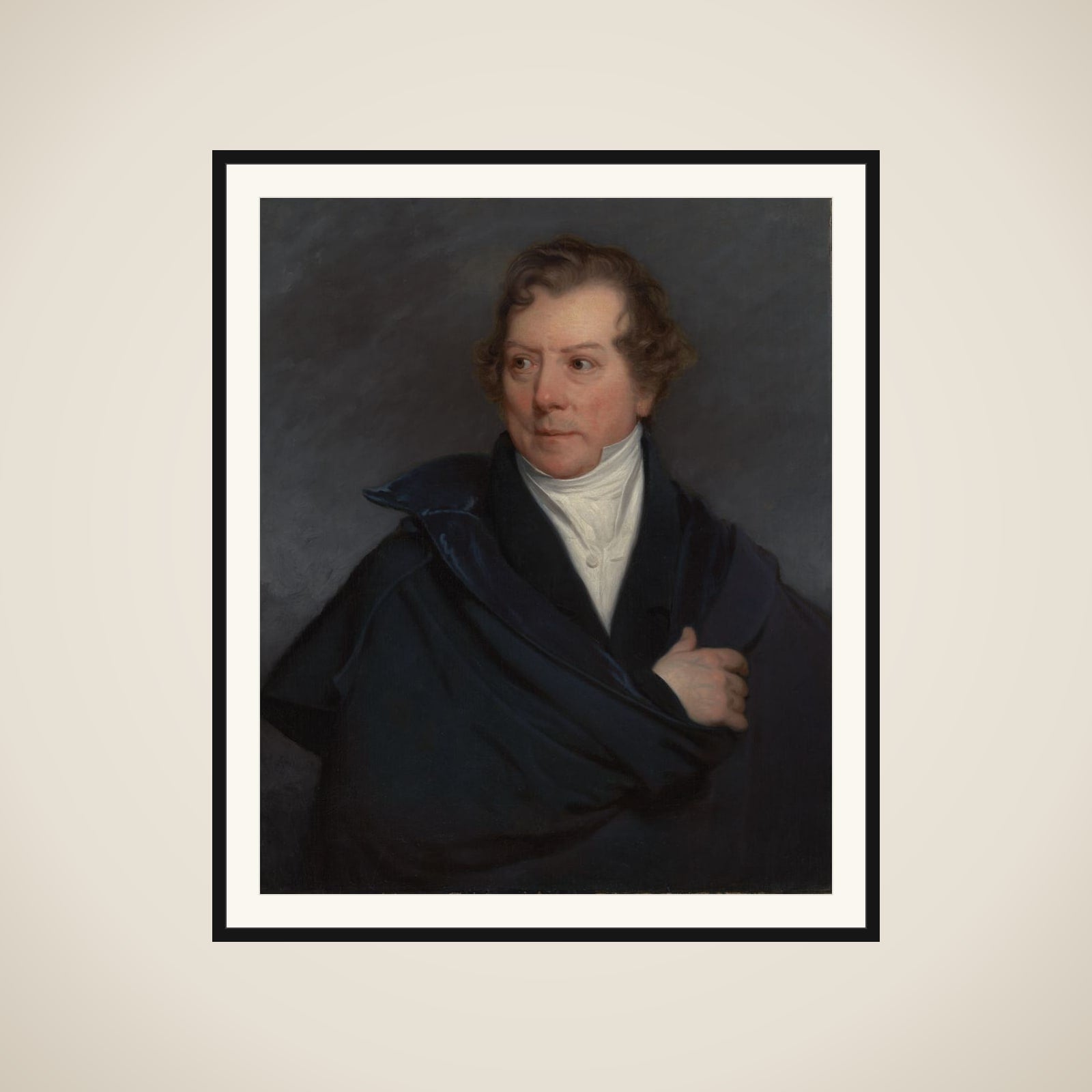 Portrait of Hendrik Voogd (1768-1839) framed