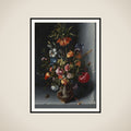 Flower Still Life with a Crown Imperial Fritillary in a Stone Niche framed