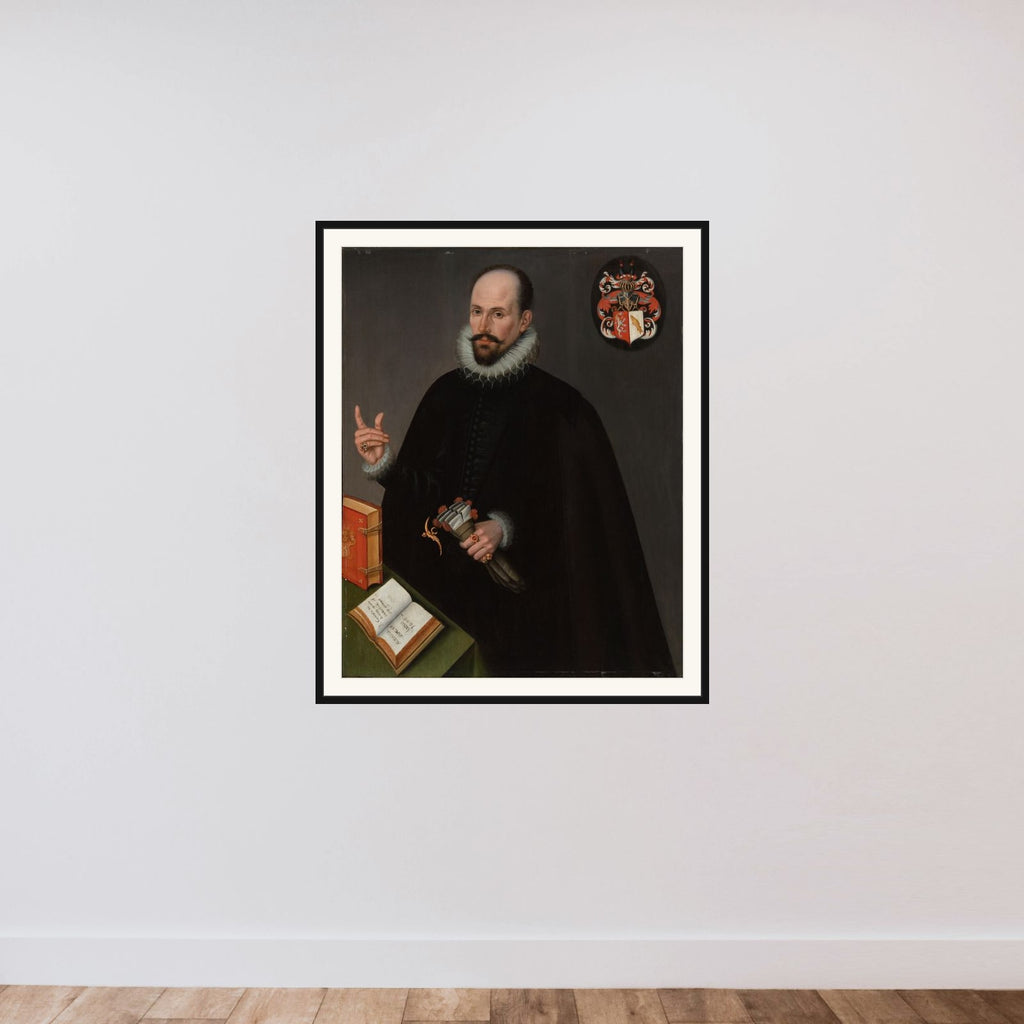 Portrait of Ott van Bronckhorst framed — shown to scale