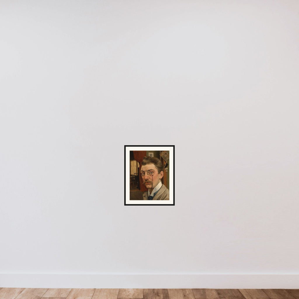 Self-portrait in his Studio framed — shown to scale
