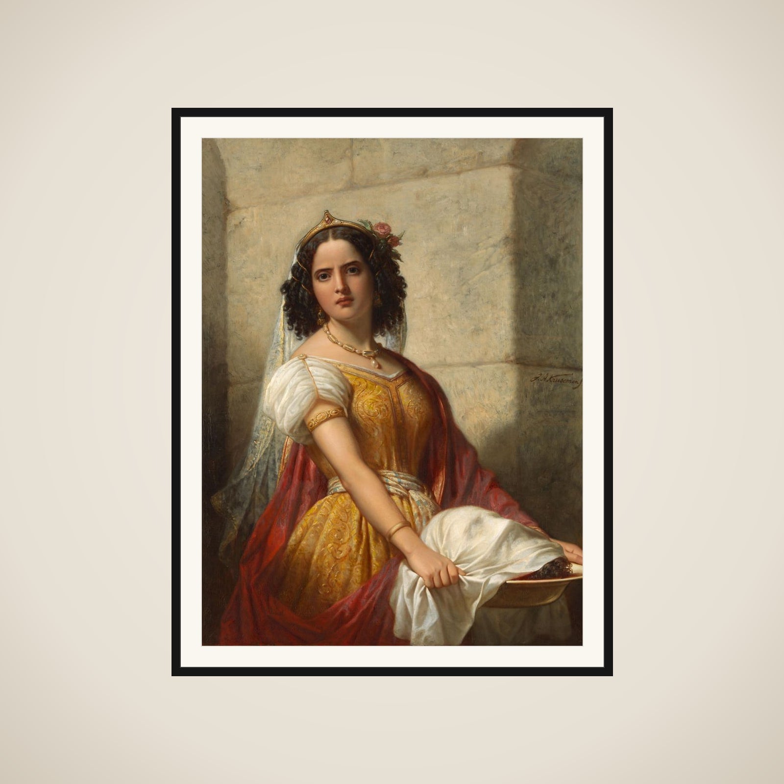 Salome with the Head of John the Baptist framed