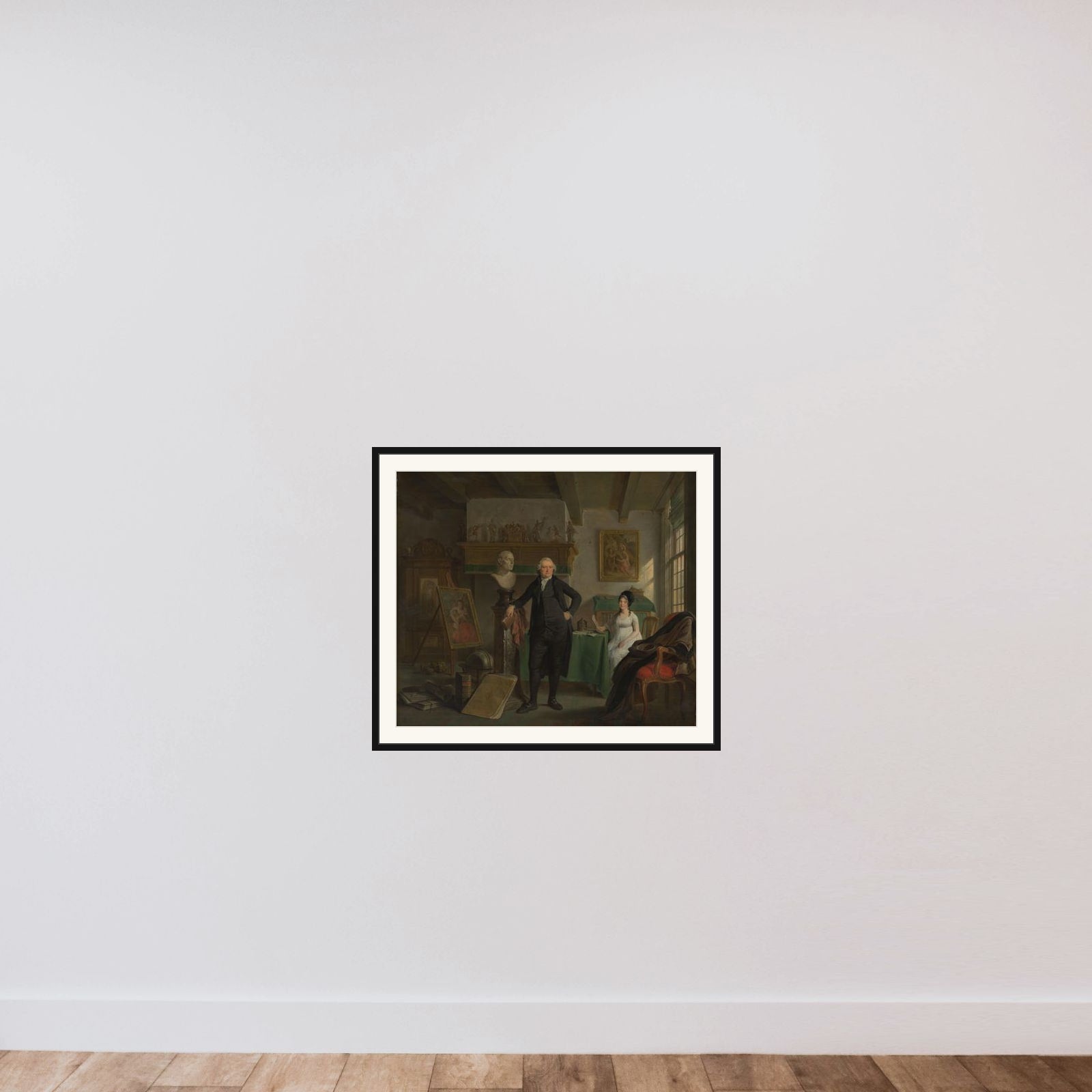 Portrait of Jan de Bosch and Margaretha Kroon framed — shown to scale