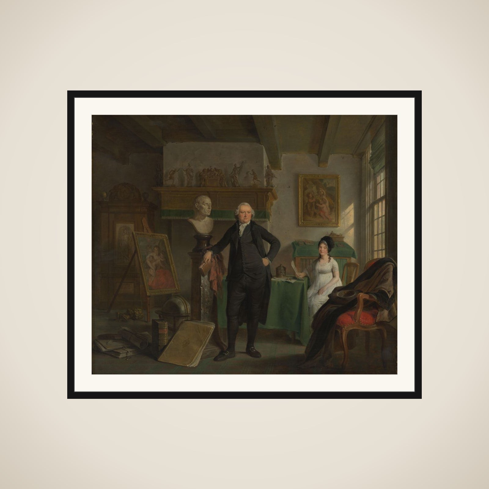 Portrait of Jan de Bosch and Margaretha Kroon framed