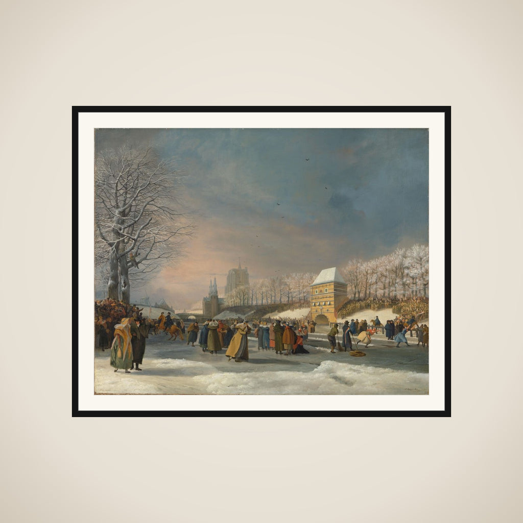 Women’s Skating Competition on Stadsgracht, Leeuwarden, 21 January 1809 framed