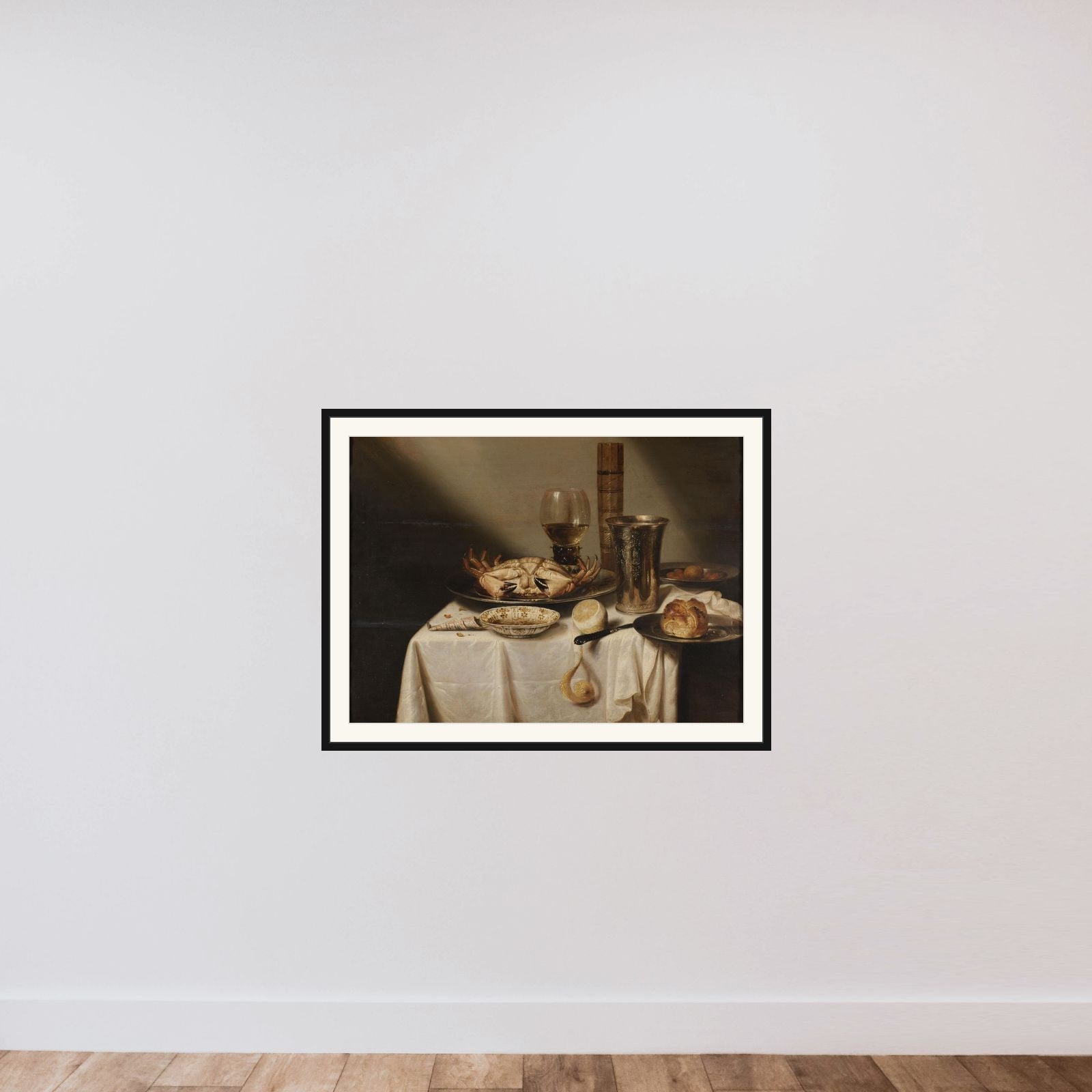 Still life framed — shown to scale