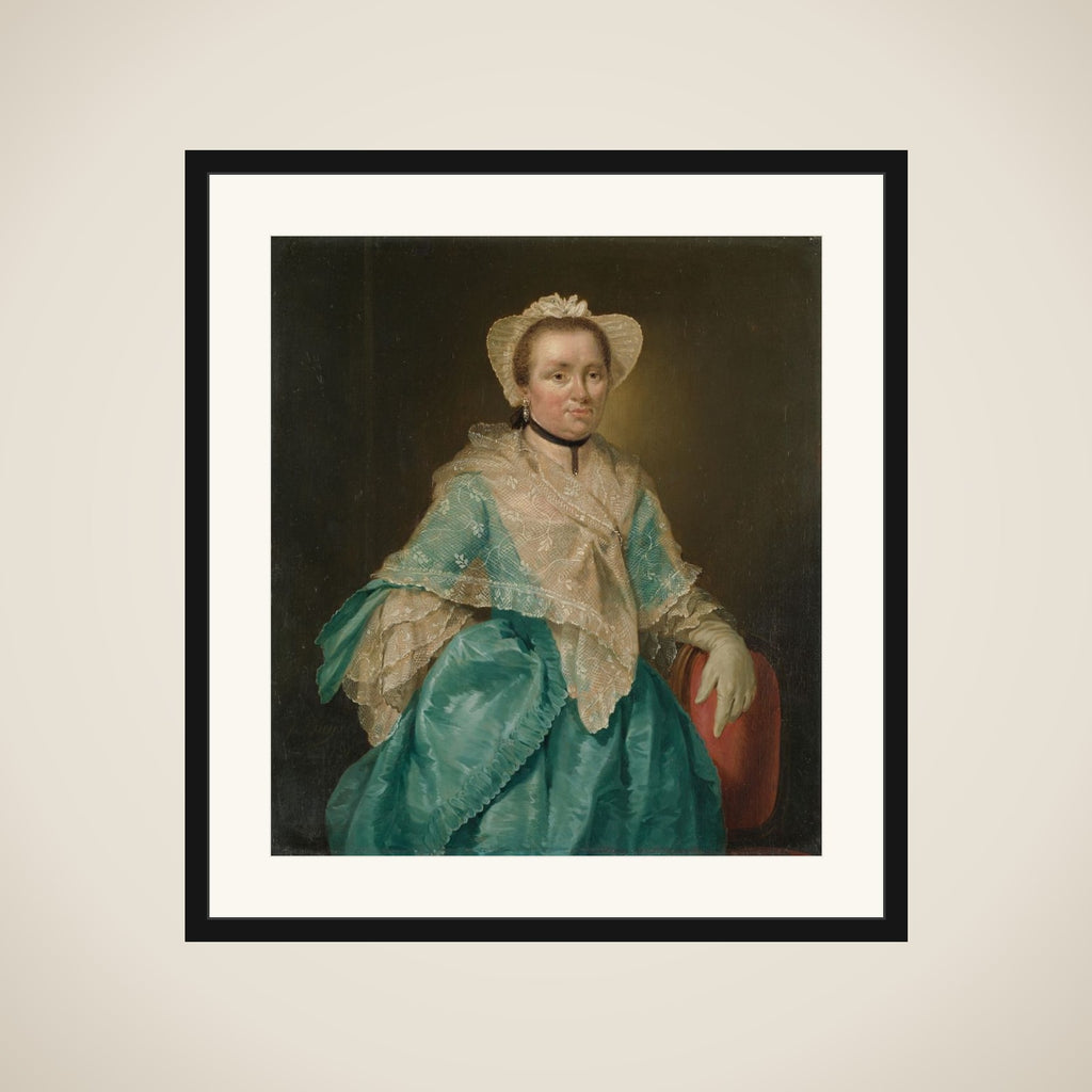 Portrait of Elisabeth Troost (1730-1790) framed
