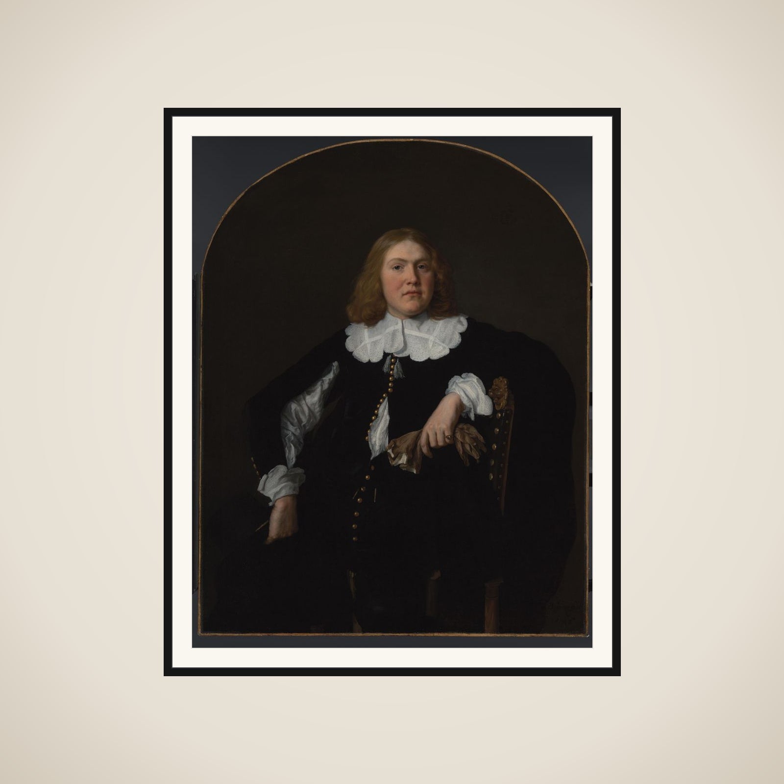 Portrait of een man framed