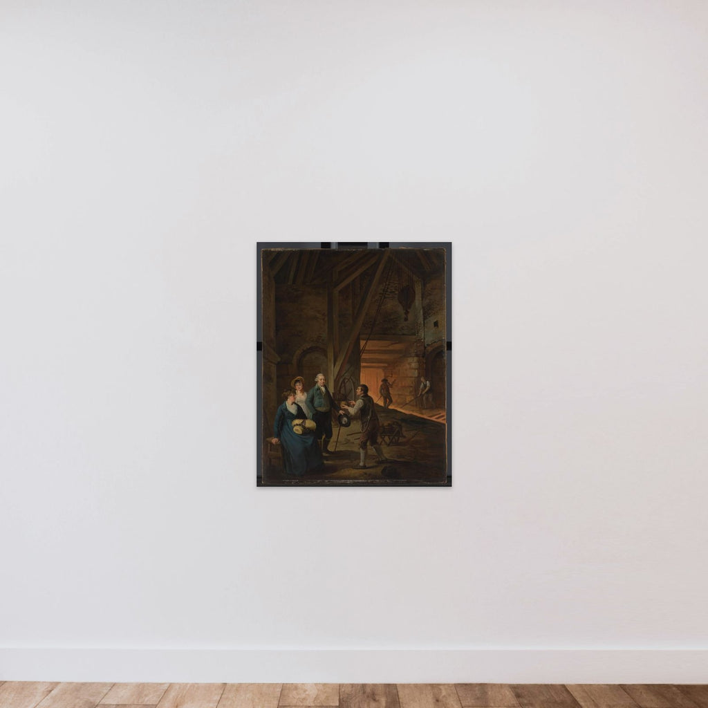 Jan Daniël Huichelbos van Liender, Petronella van Liender and Adriana Reepmaker in an English Iron Foundry unframed — shown to scale
