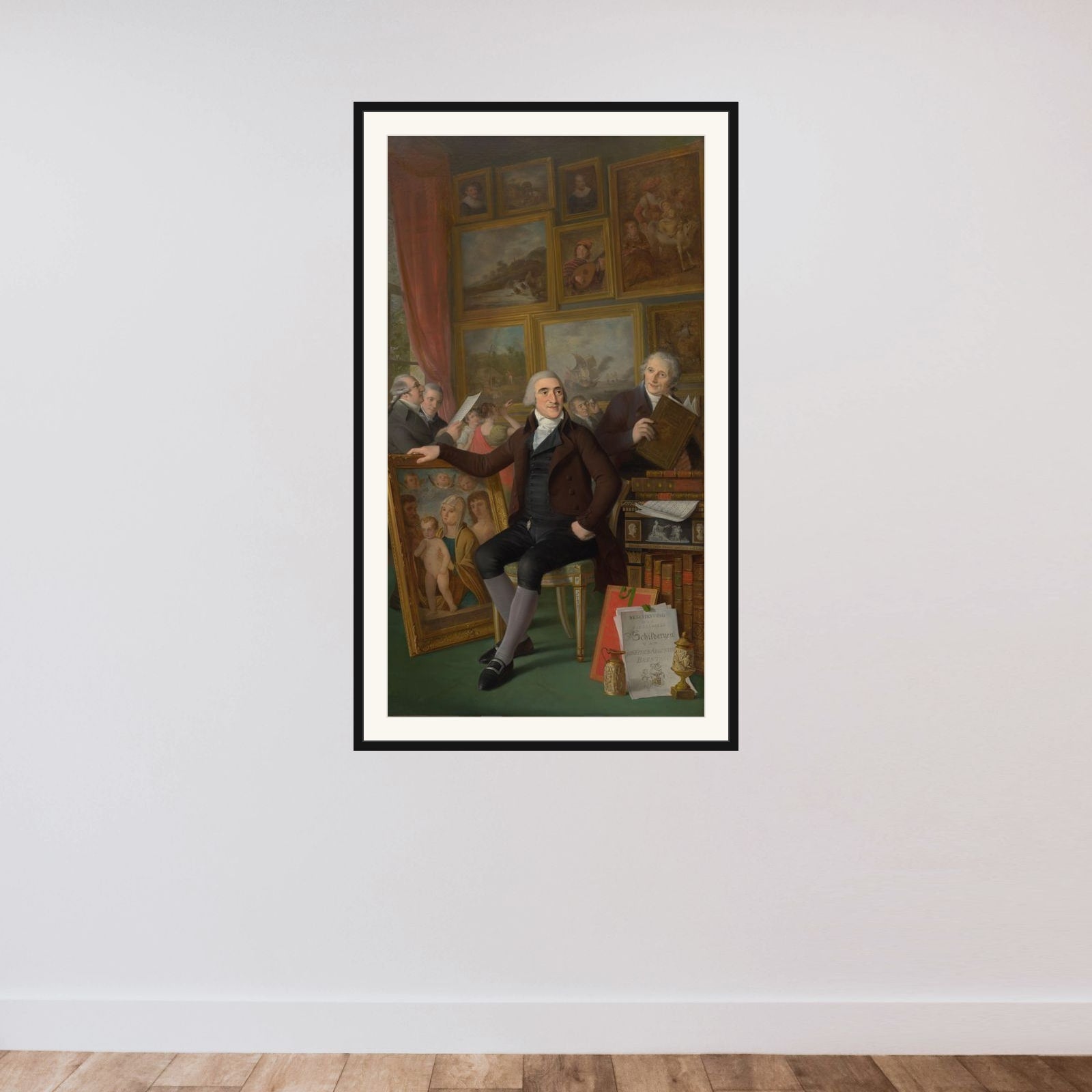 Portrait of the Collector Josephus Augustinus Brentano framed — shown to scale