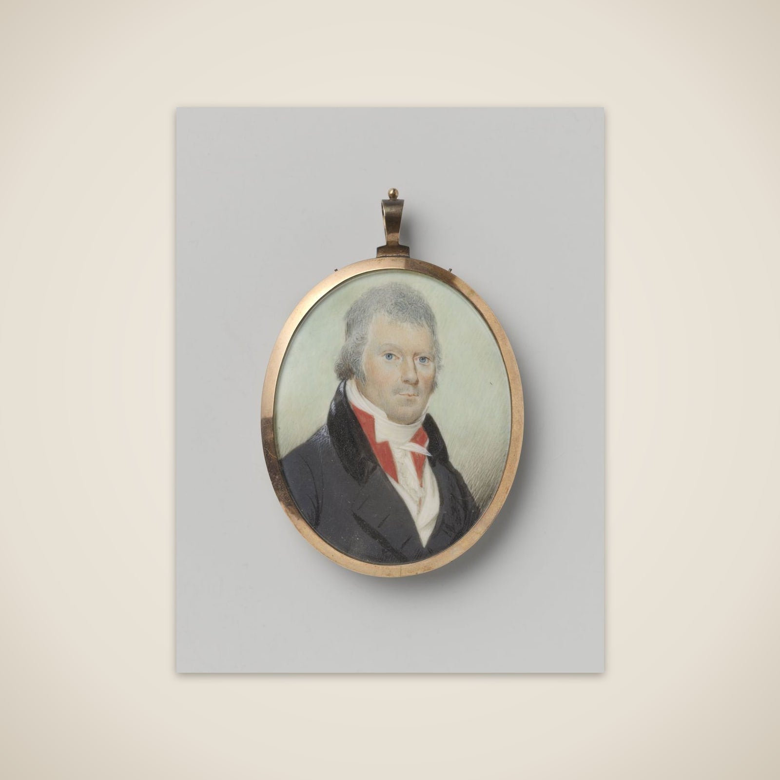 Ovalen portretminiatuur van Mattheus Sigismundis Schuster (1757-1826) unframed print