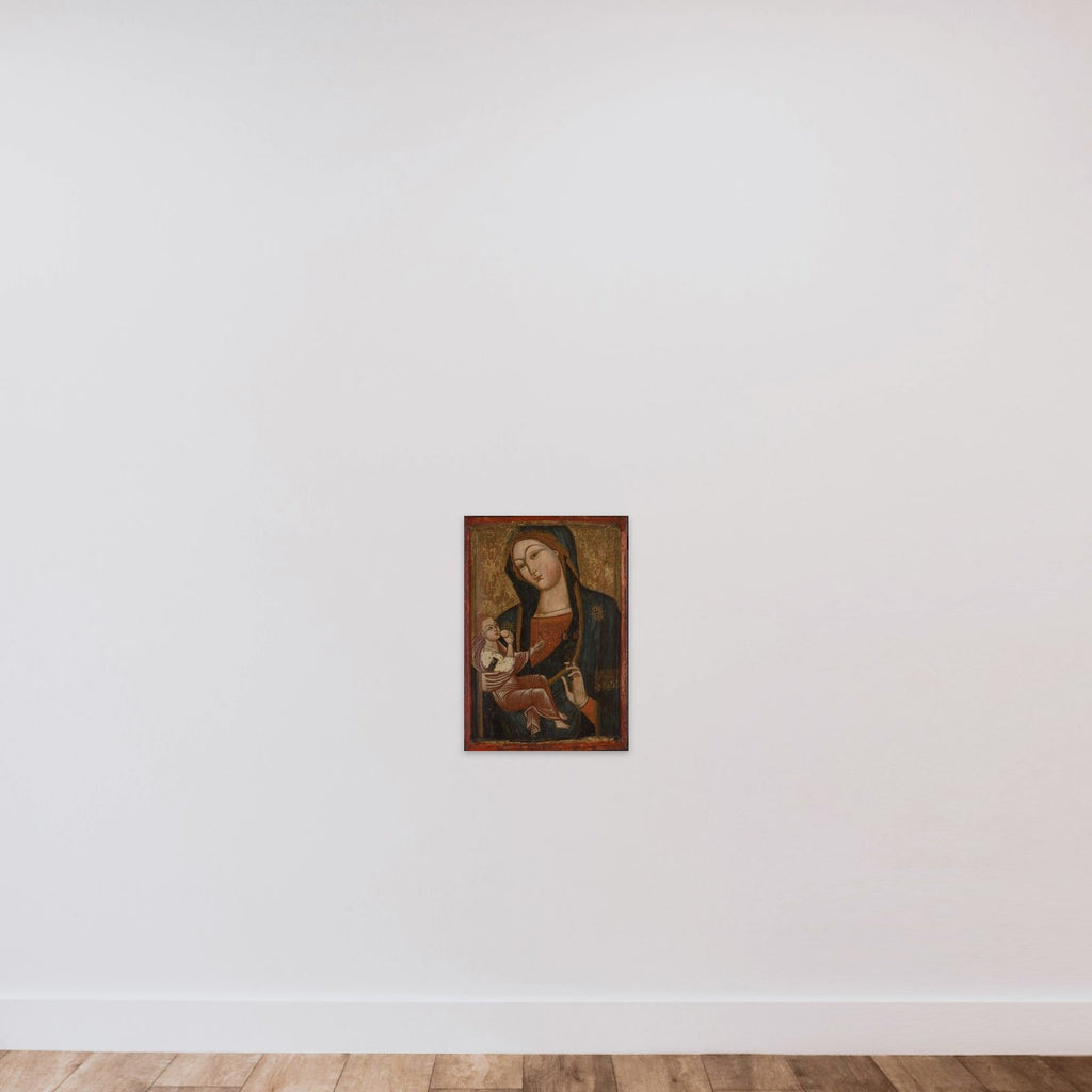 Maria met kind unframed — shown to scale
