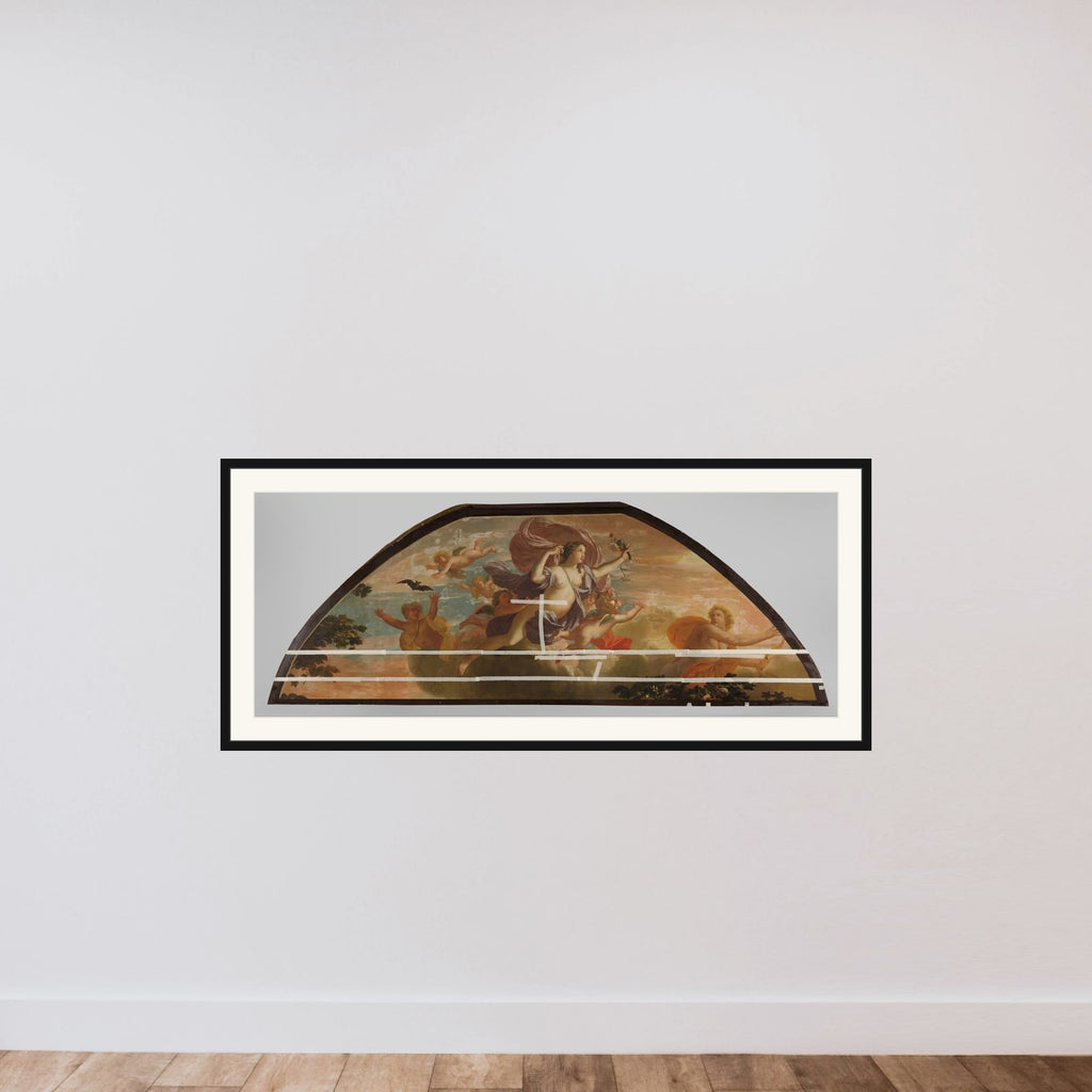 Plafondschildering met allegorische voorstelling van de Ochtend framed — shown to scale