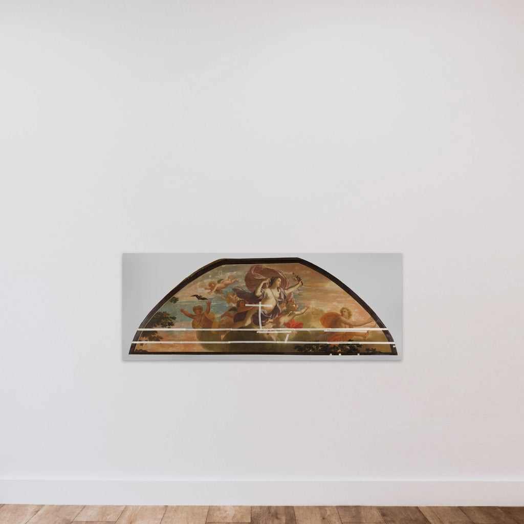 Plafondschildering met allegorische voorstelling van de Ochtend unframed — shown to scale