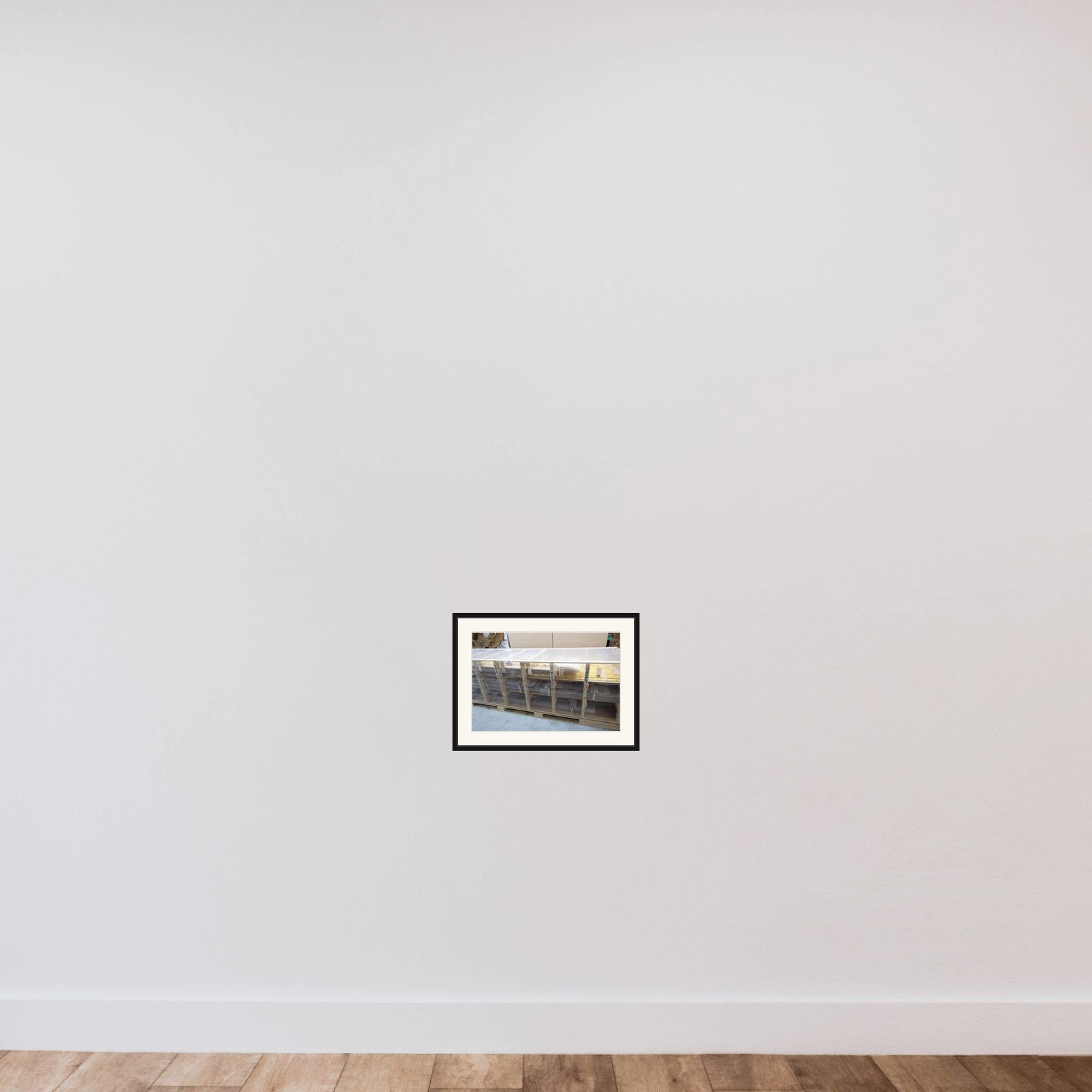Plafonddelen afkomstig uit het stadhoudelijke kwartier framed — shown to scale
