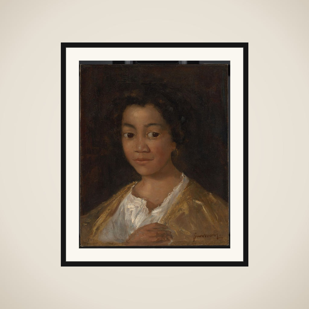 Portrait of model, getiteld Isabella framed