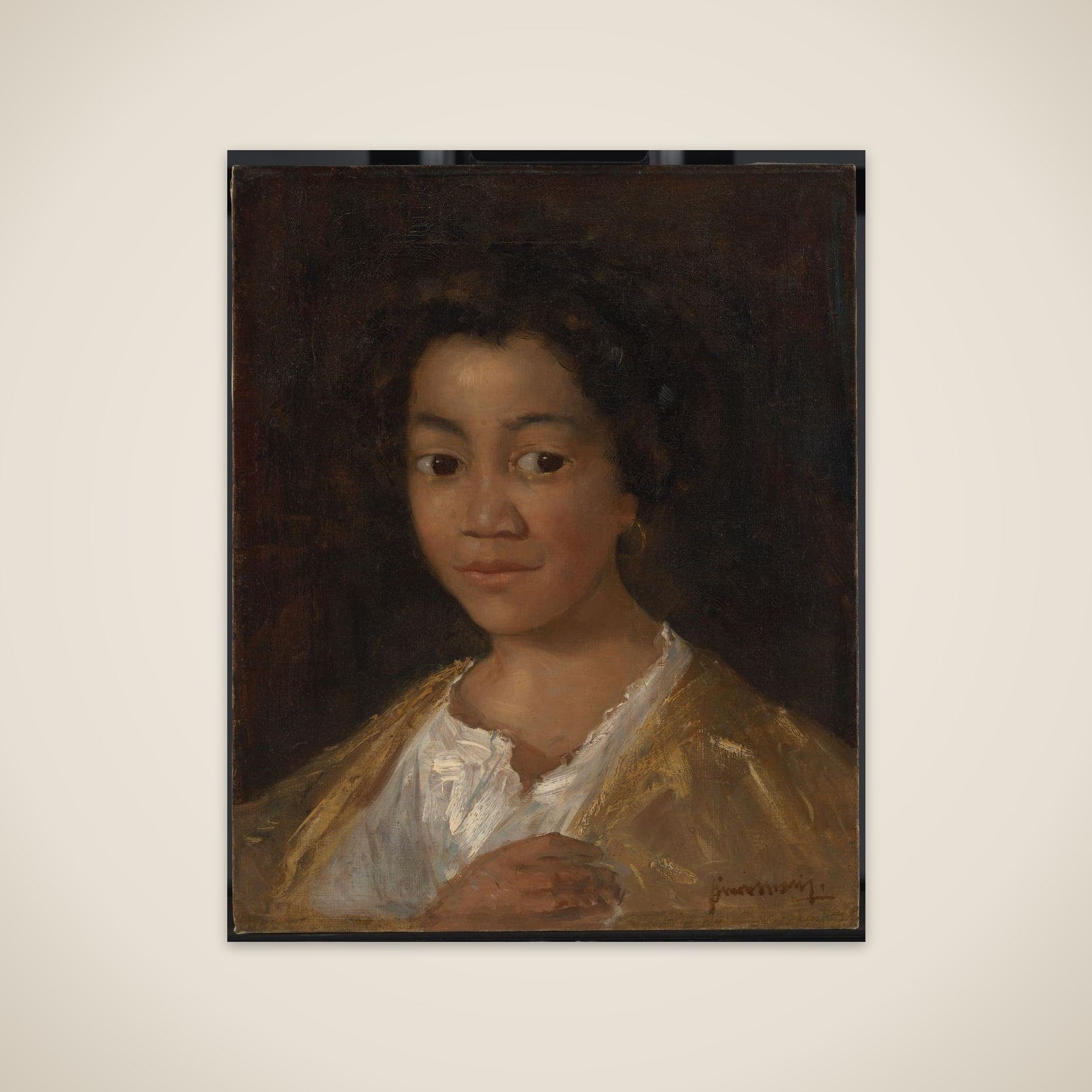 Portrait of model, getiteld Isabella unframed print