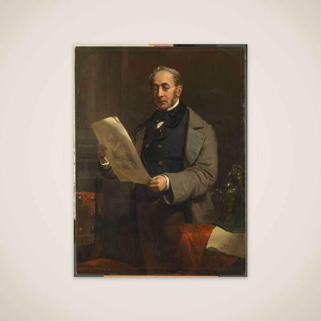 Portrait of Jacob de Vos Jacobszoon (1803-1878). Amsterdam Art Collector and Owner of the Historical Gallery De Vos unframed print