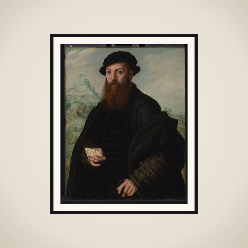 Portrait of een man framed