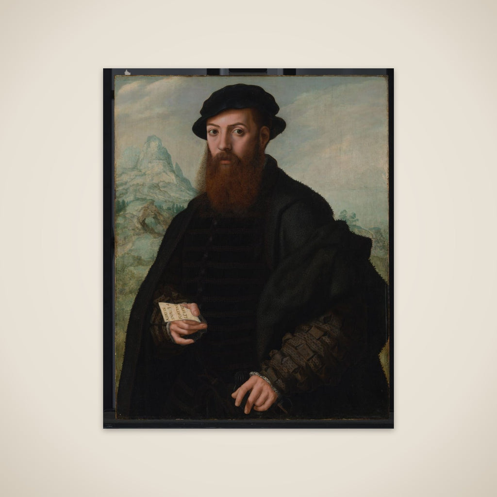 Portrait of een man unframed print