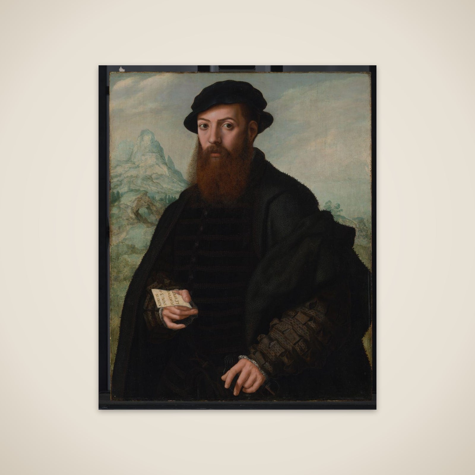 Portrait of een man unframed print