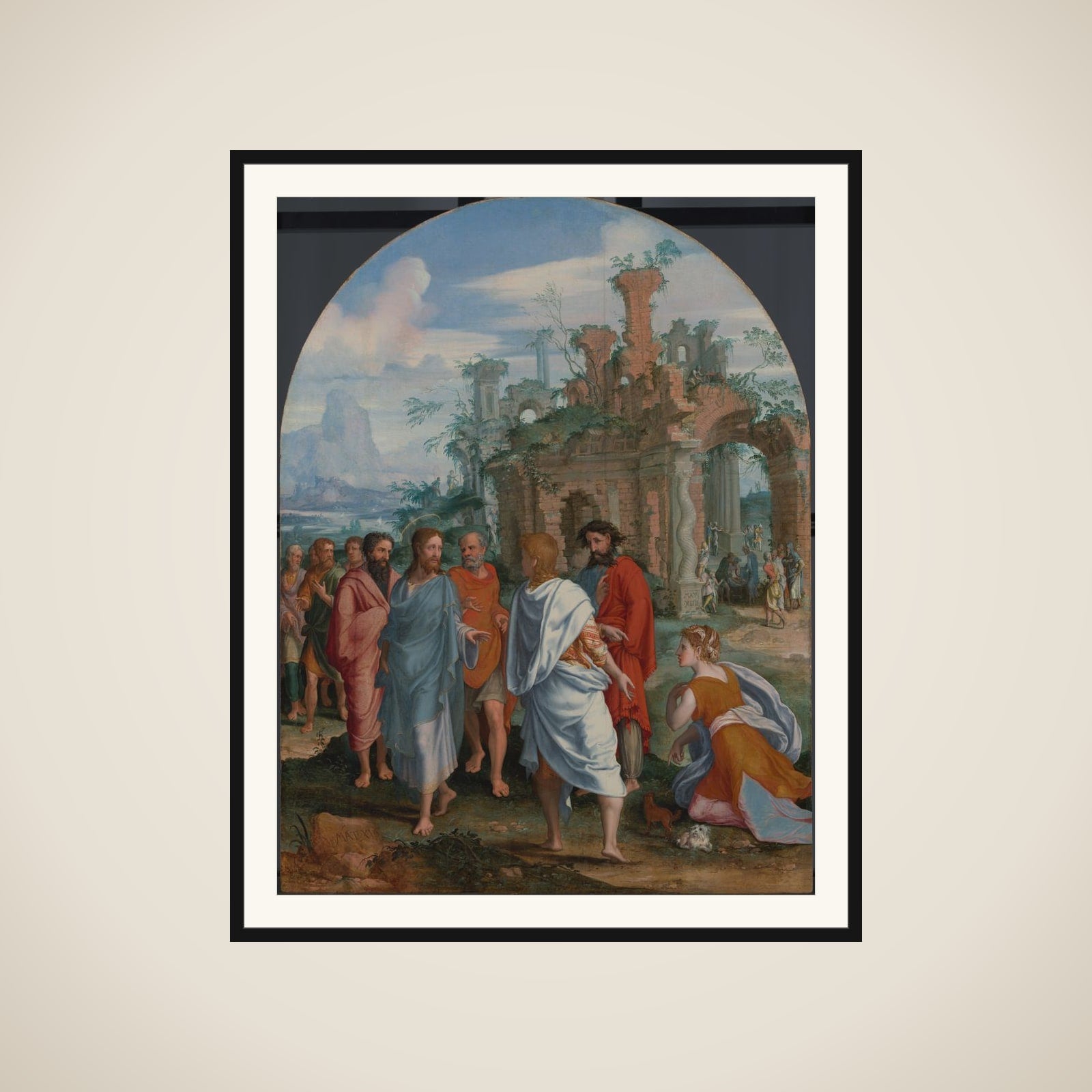 Jesus and the Canaanite Woman framed
