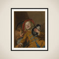 Two Children with a Cat framed