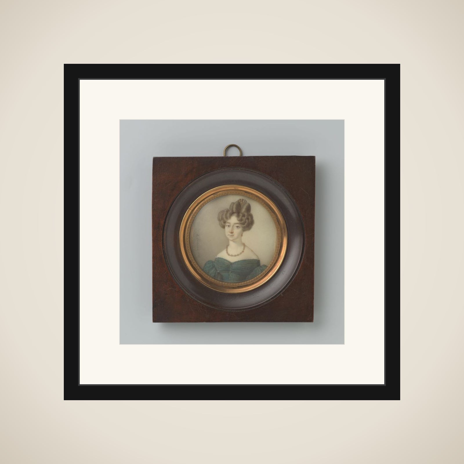 Portretminiatuur Geertruida Anna Elisabeth Hoffmann framed