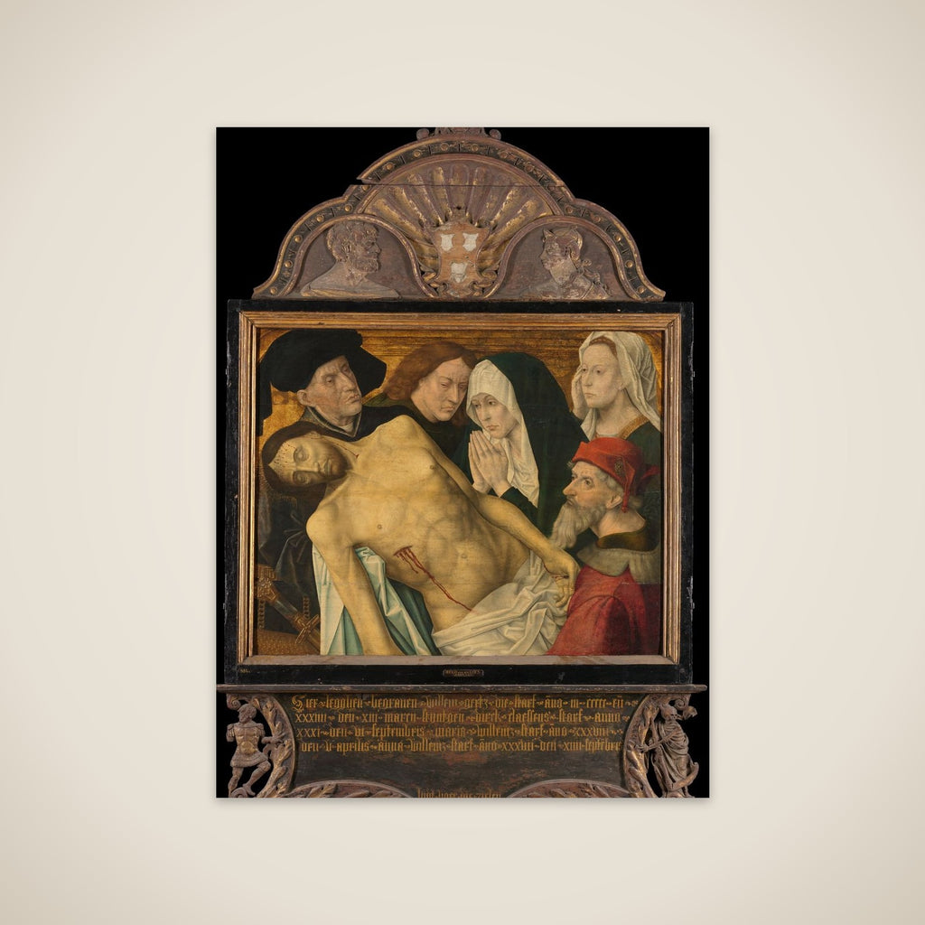 Central panel of a Memorial Triptych, formerly called the Gertz Memorial Triptych, with the Lamentation unframed print