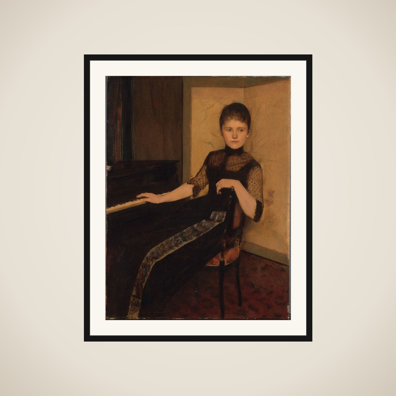 Portrait of Jonkvrouwe Maria Francisca Louisa Dommer van Poldersveldt framed