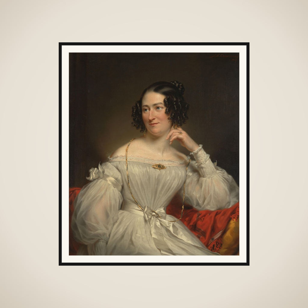 Portrait of Abrahamina Henriëtte Wurfbain (1808-1883), wife of Jacob de Vos Jz framed