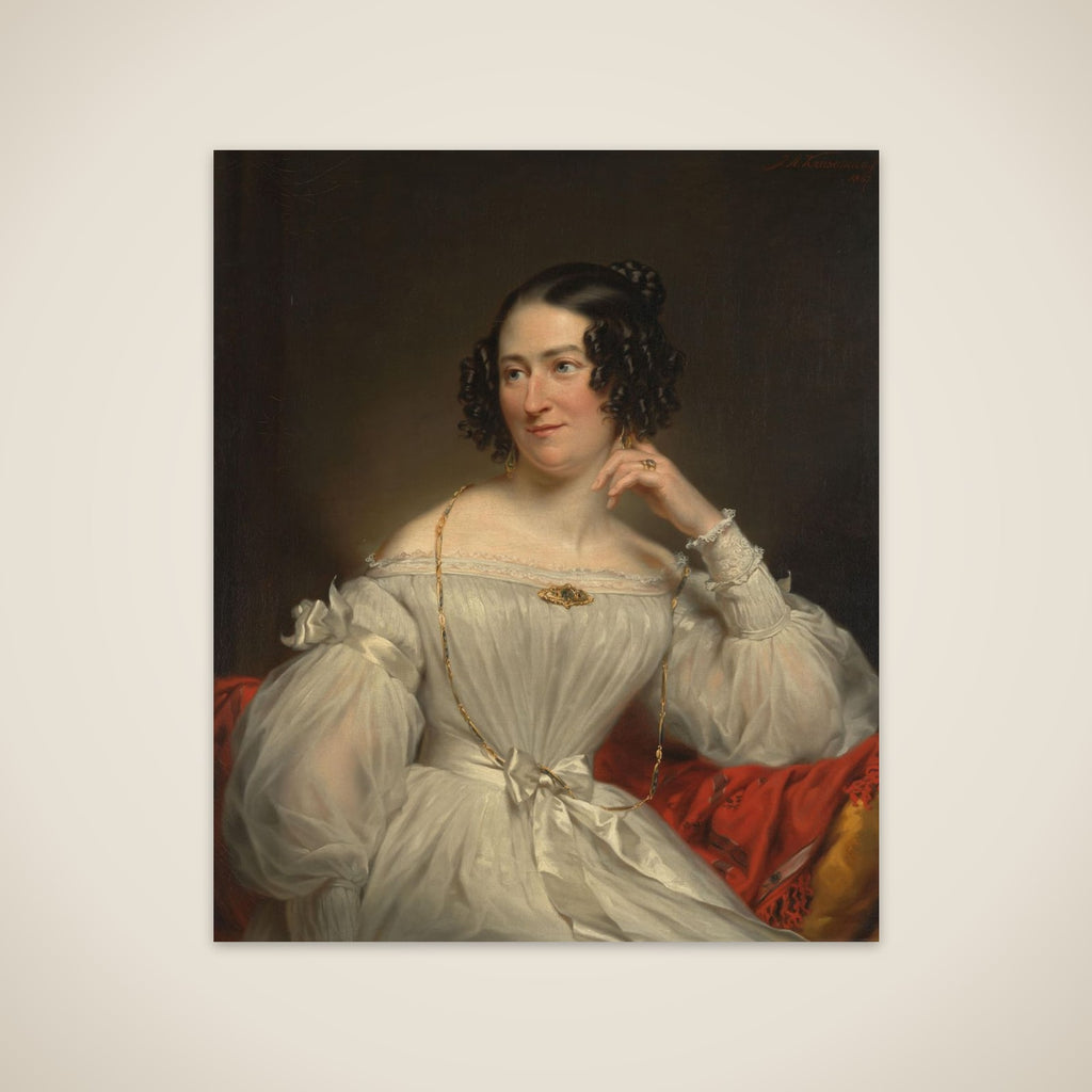 Portrait of Abrahamina Henriëtte Wurfbain (1808-1883), wife of Jacob de Vos Jz unframed print