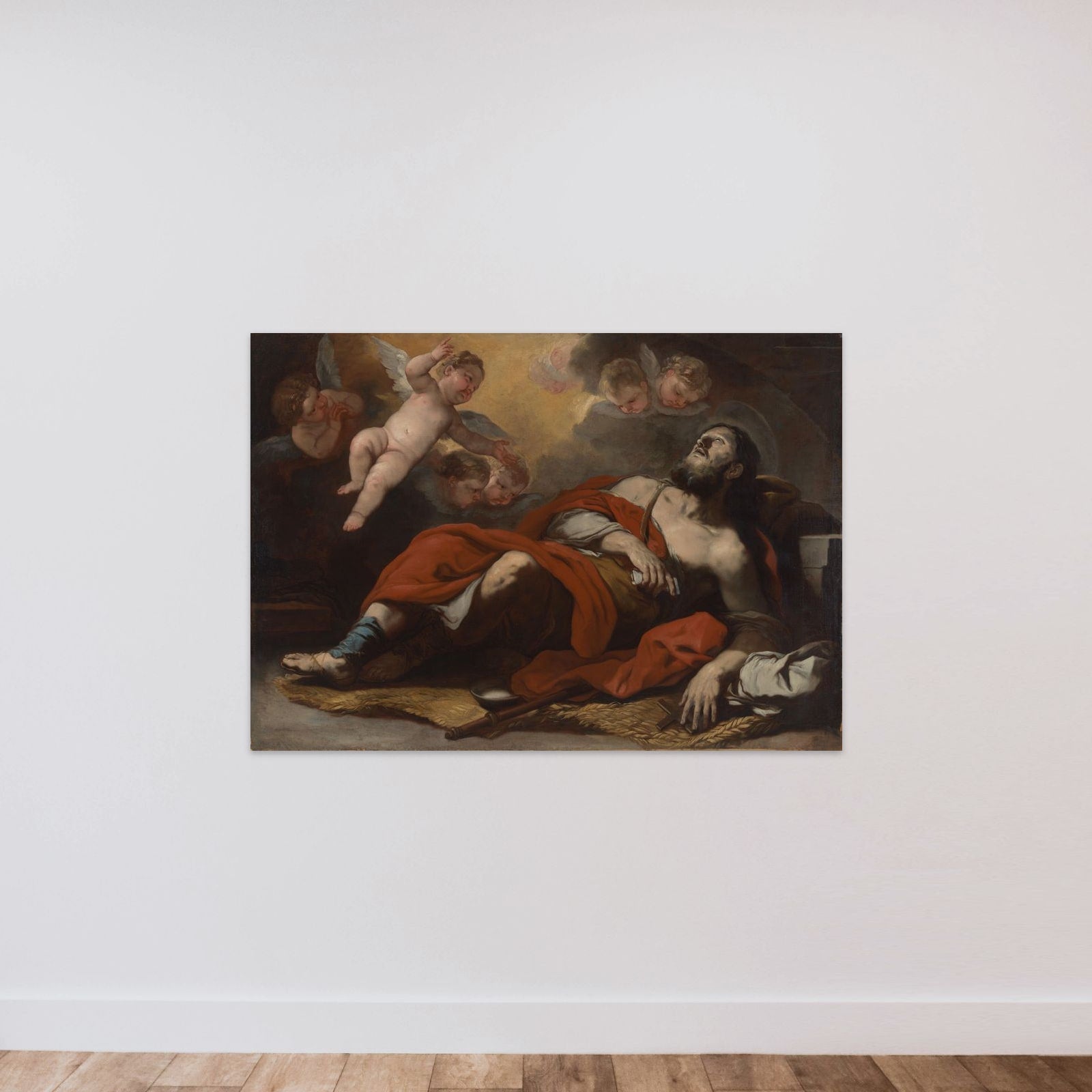 Saint Alexis unframed — shown to scale