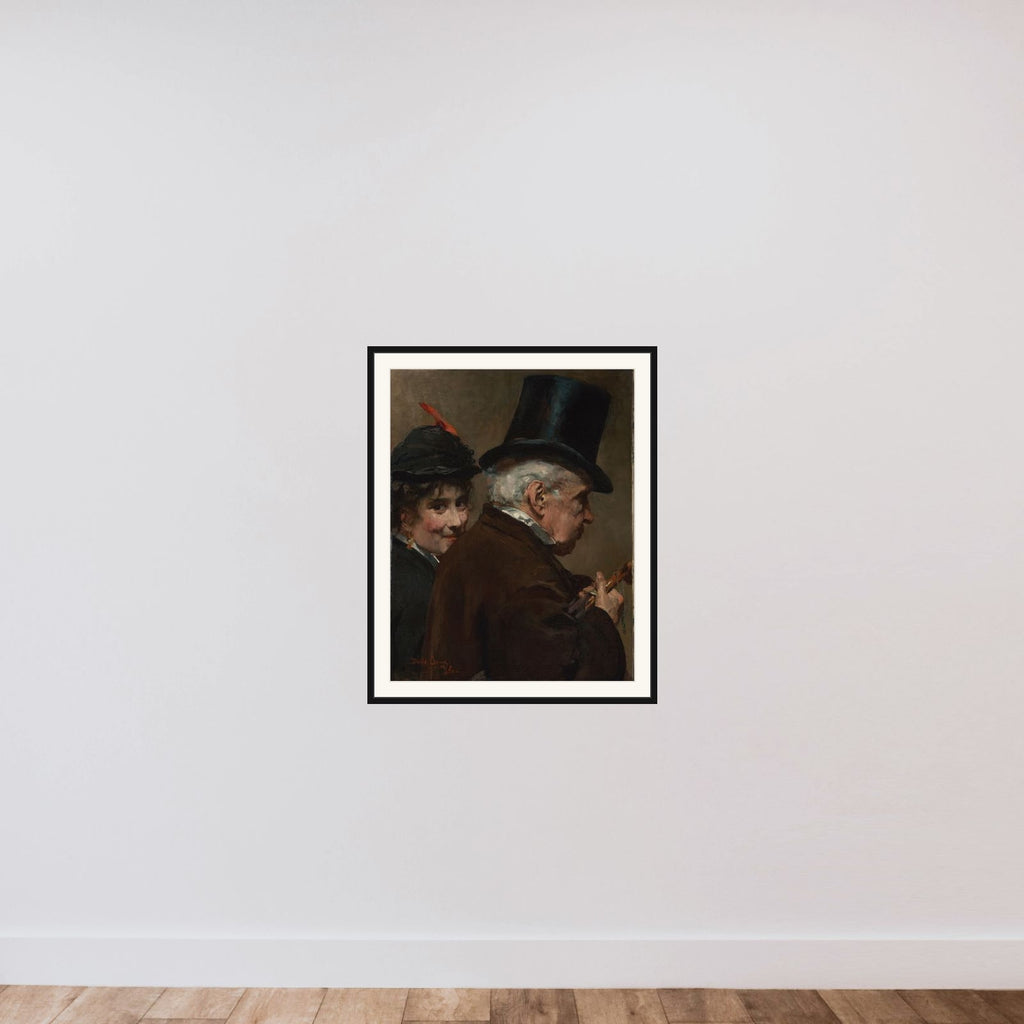 Père et fille framed — shown to scale